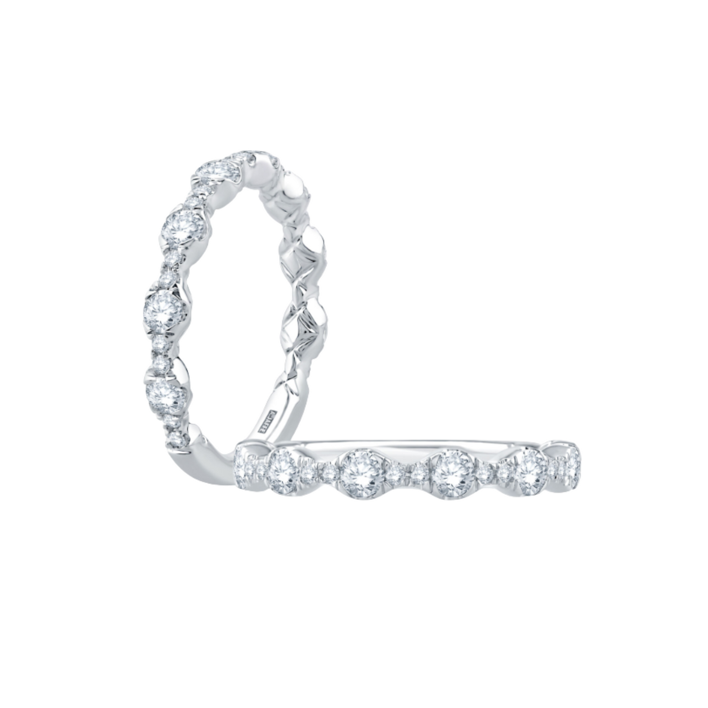 A Jaffe Alternating Diamond Wedding Band