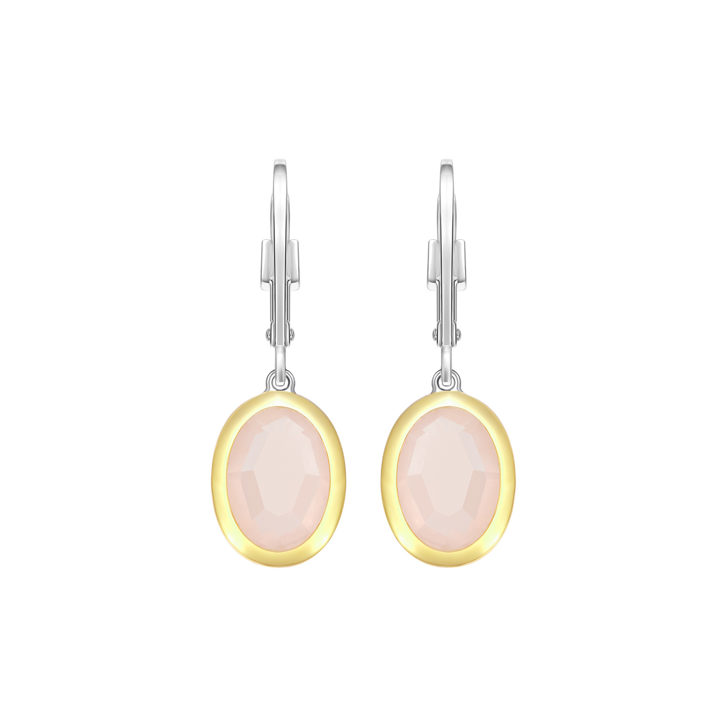 Elle Sterling Silver Rose Quartz Drop Earrings