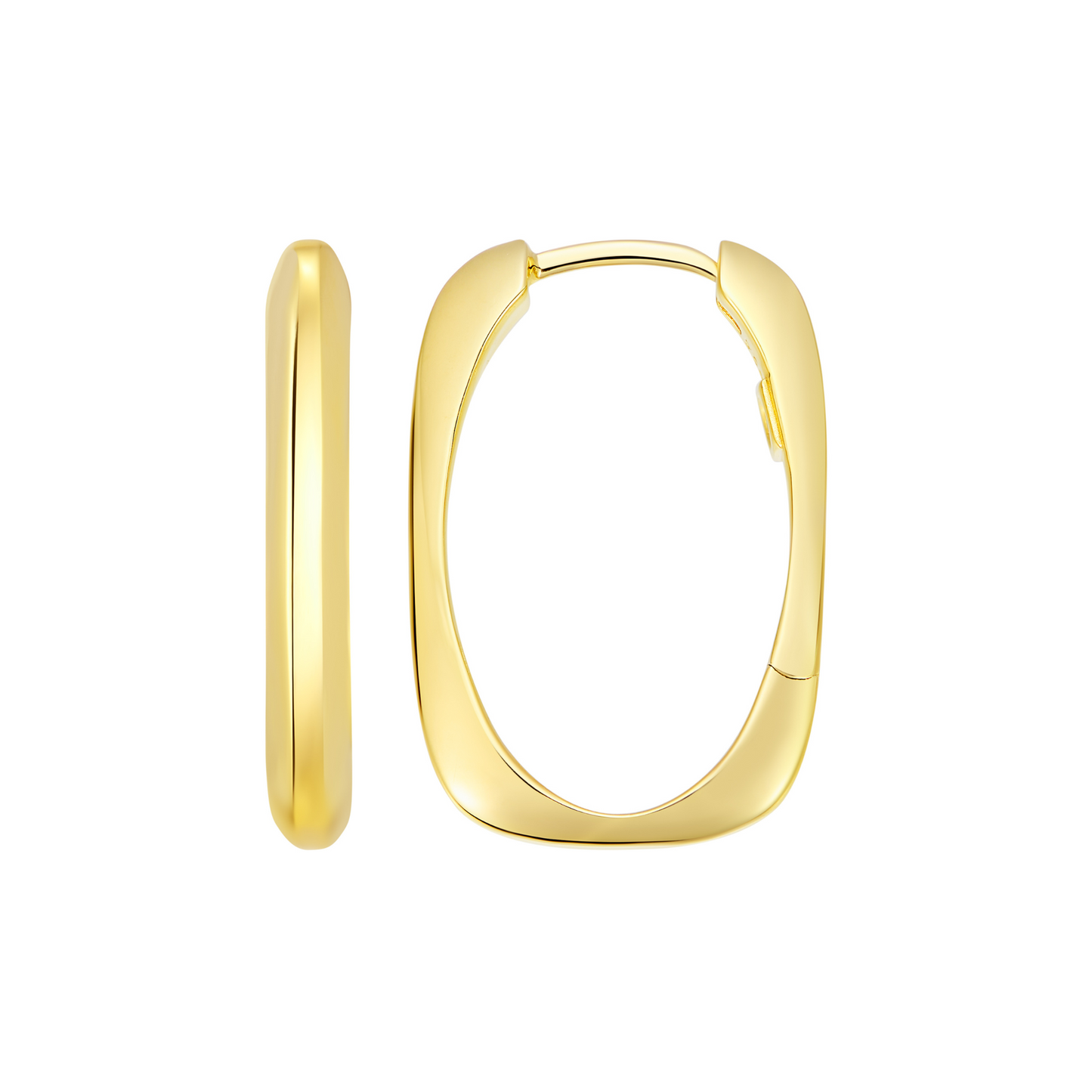 Elle Sterling Silver Gold Plated Hoops