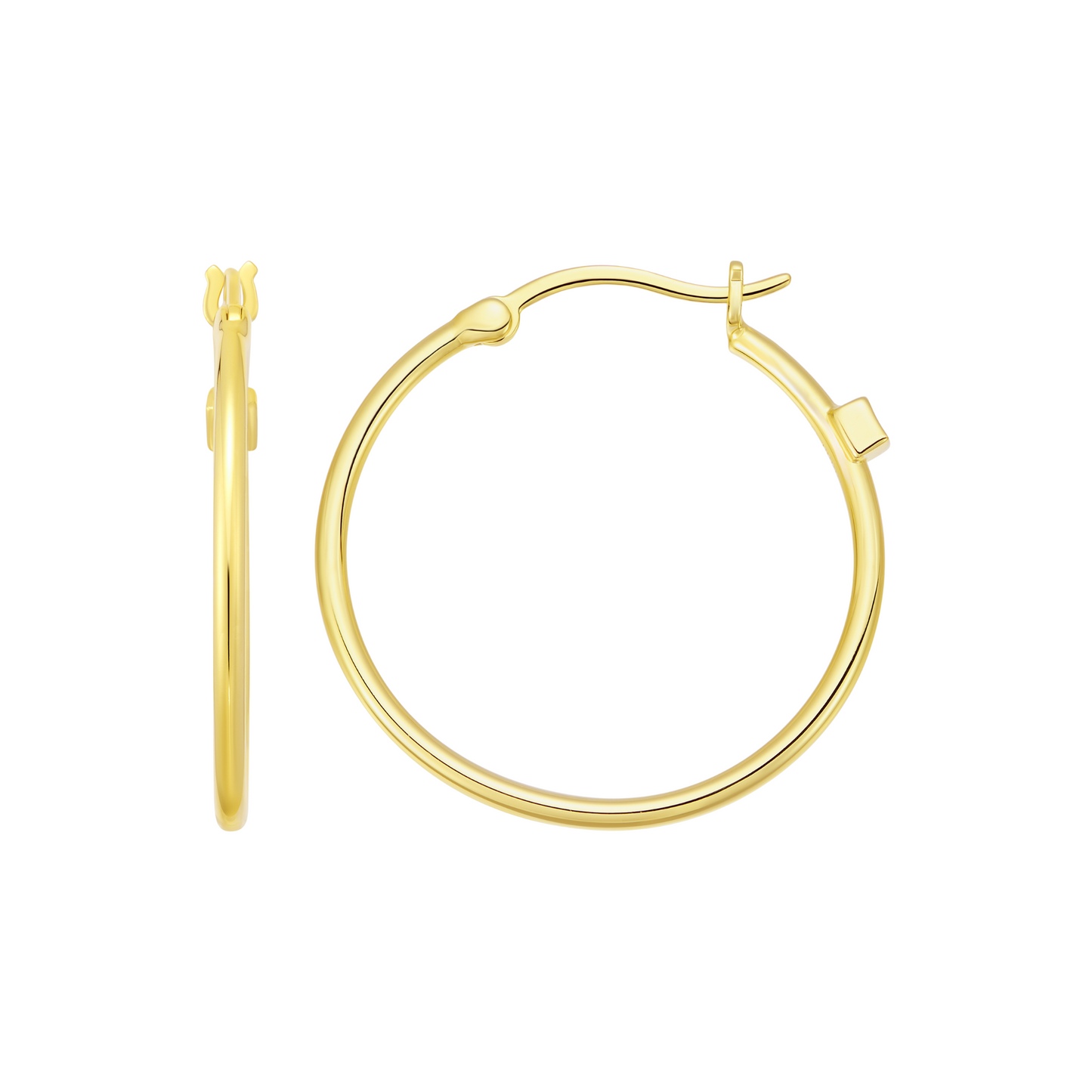Elle Sterling Silver Gold Plated Hoops