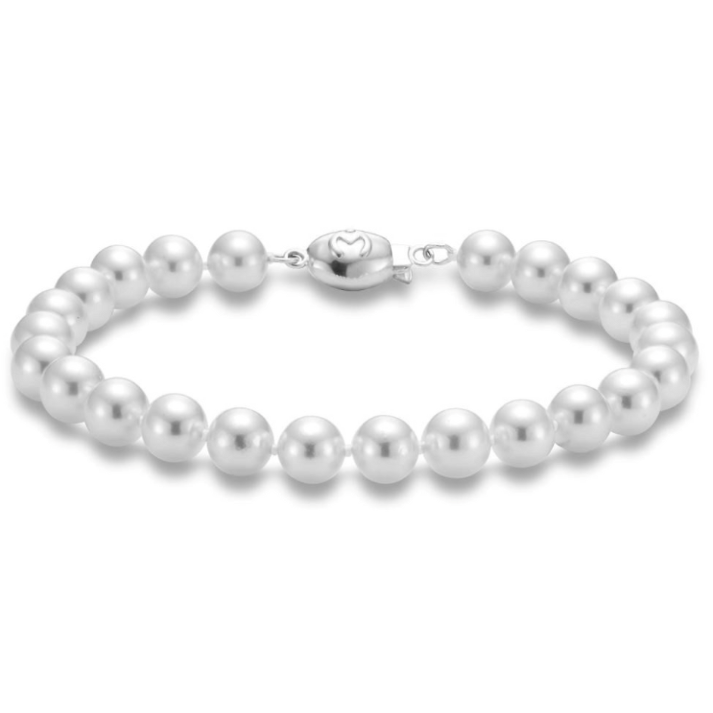 White 18 Karat Single Bracelet With Akoya Pearls