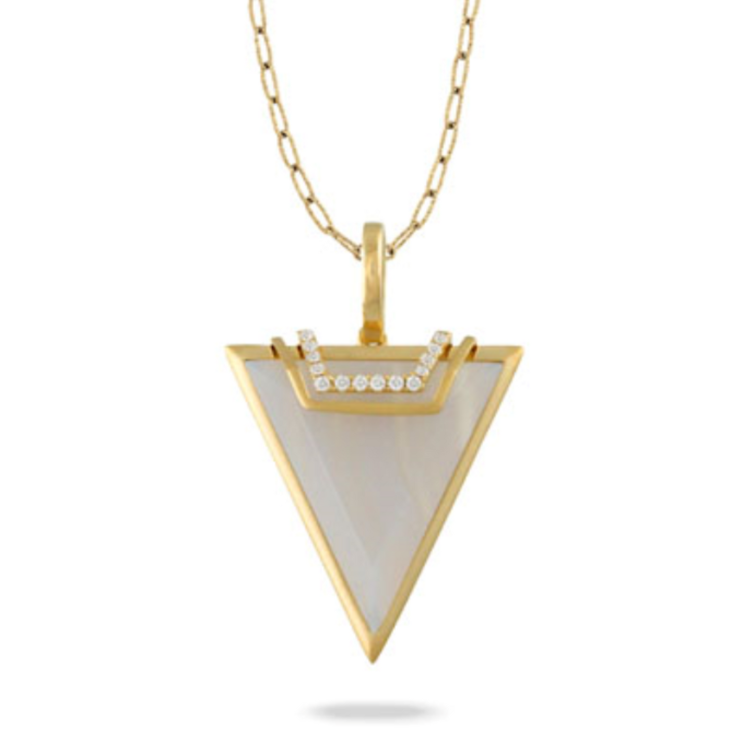 18 Karat Yellow Gold Trillian Gya and Diamond Pendant