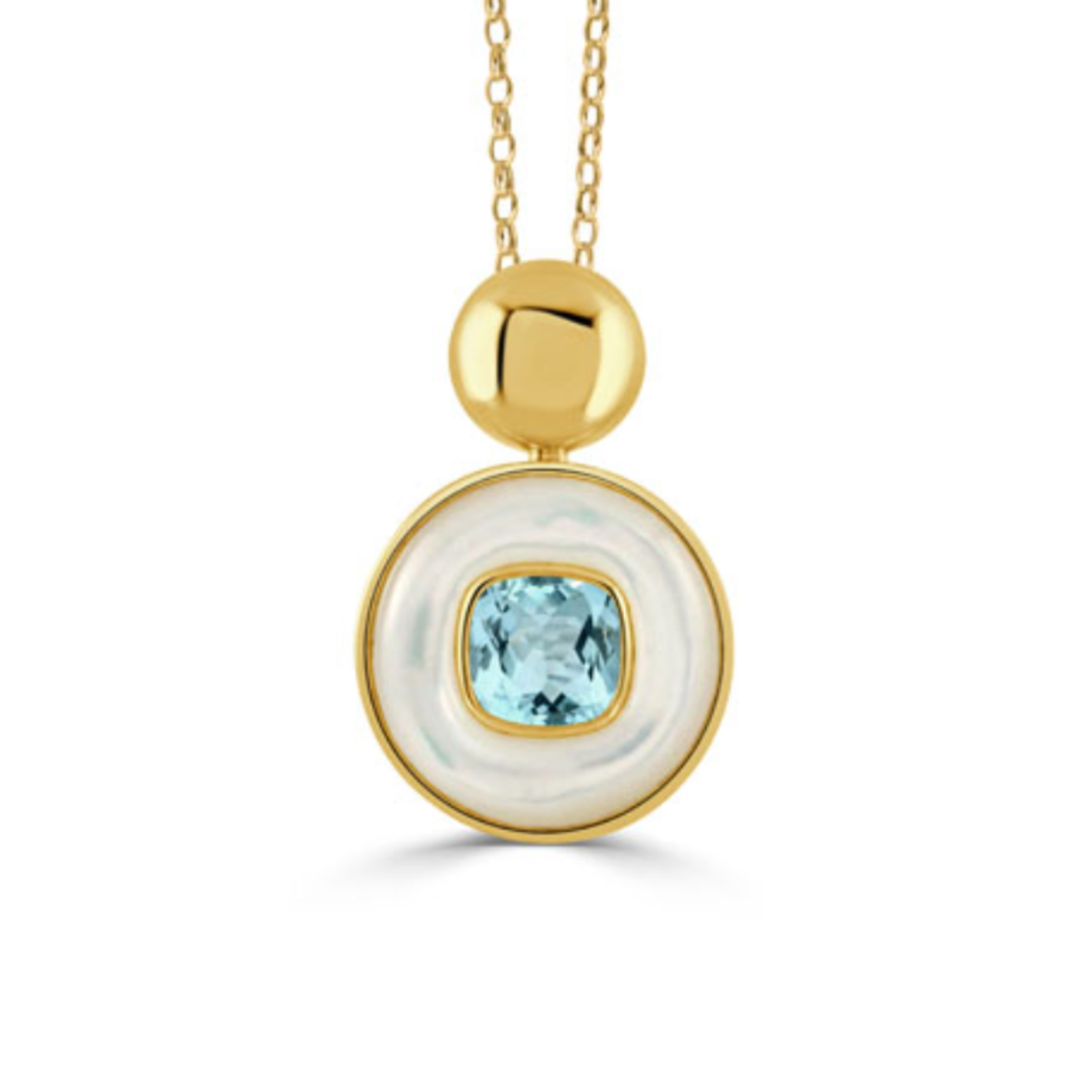 18 Karat Yellow Gold Circle Pendant
