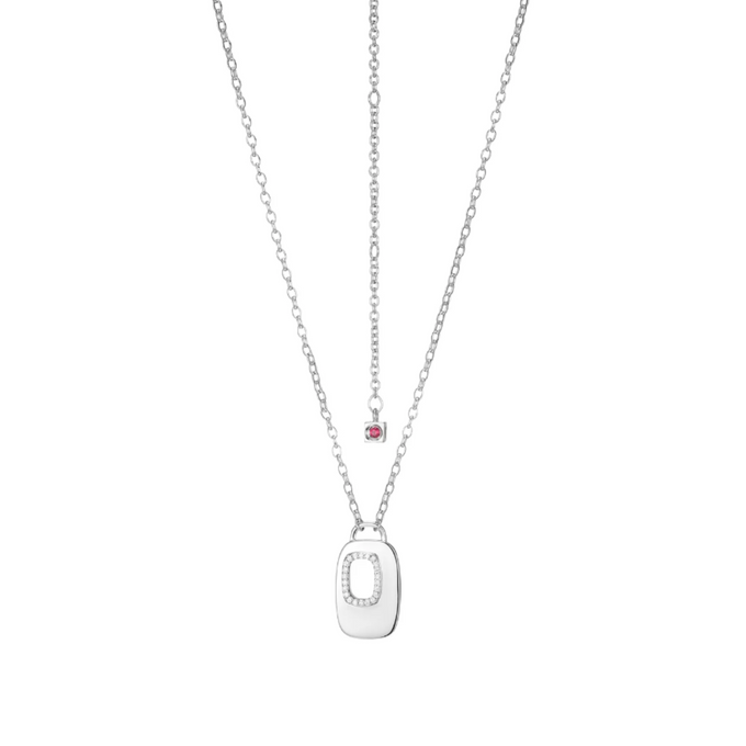 Elle Sterling Silver Rectangular Drop Pendant