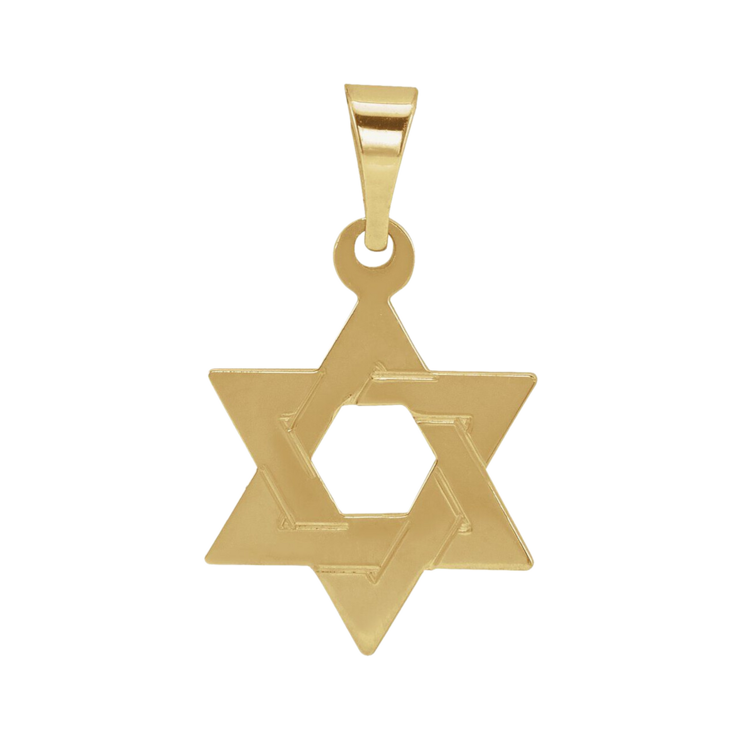 Yellow 14k Star of David Pendant