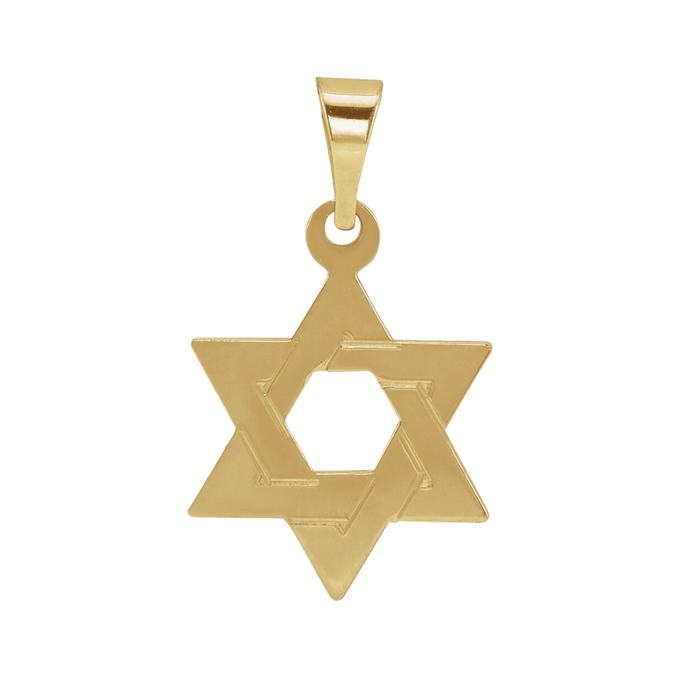 Yellow 14k Star of David Pendant