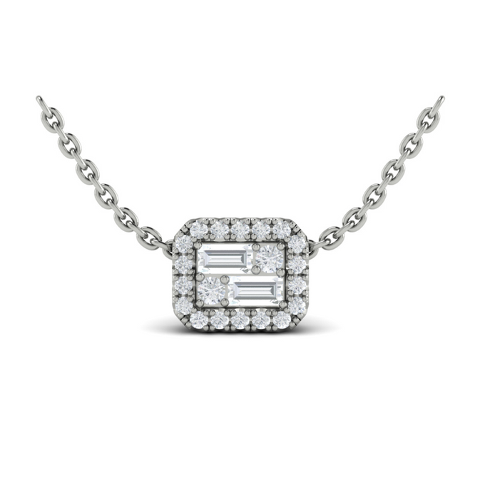 Vlora White Diamond Cluster Pendant