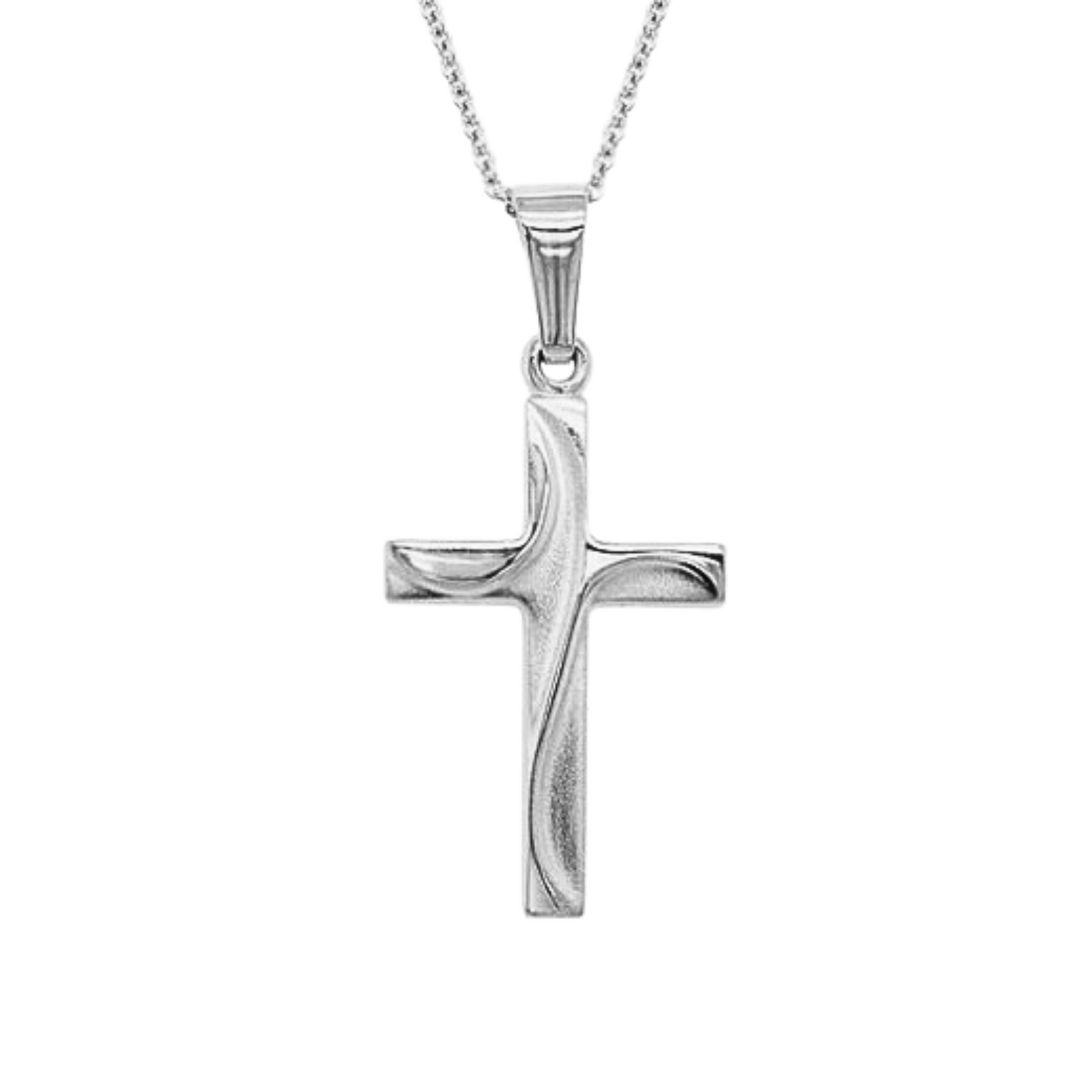 White 14 Karat Cross Pendant