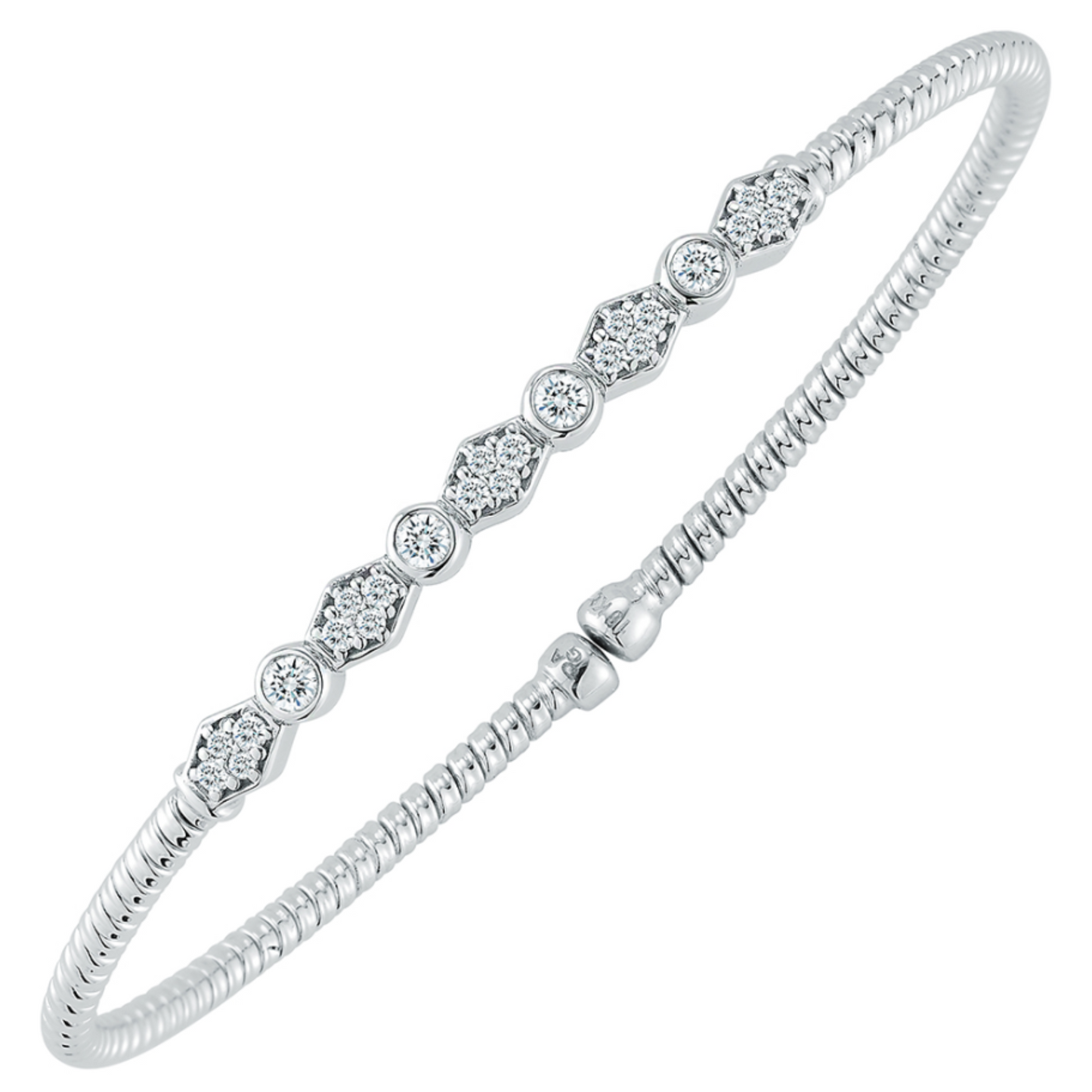 Multi Shape White 18k Diamond Bracelet
