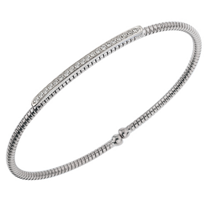 18k white diamond cuff bracelet