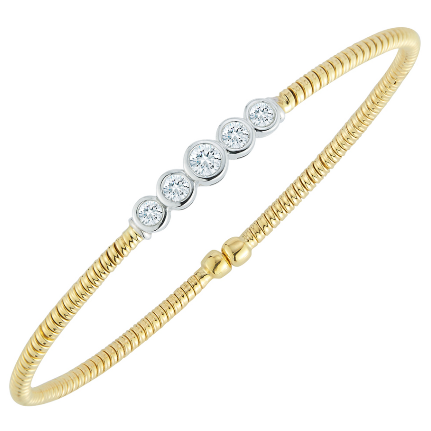 Diamond Bezel 18k Yellow Bracelet