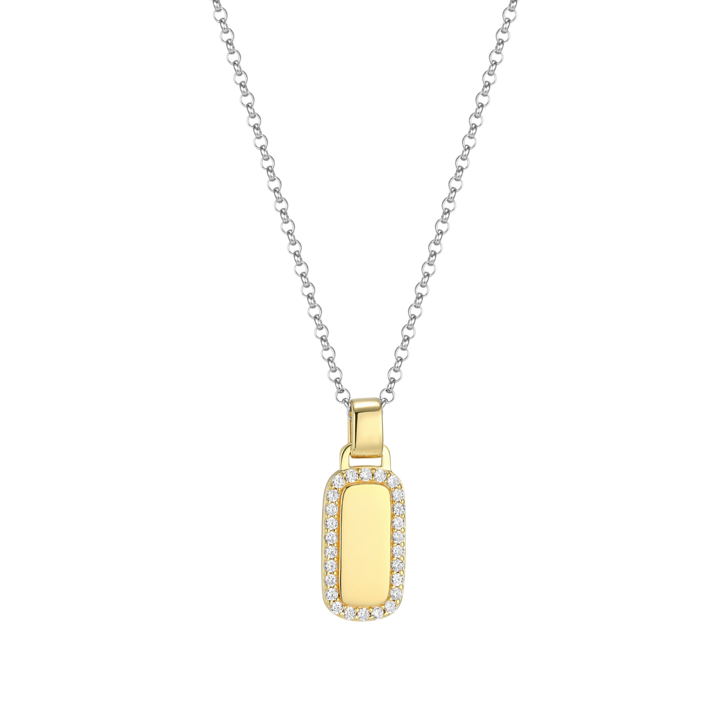 Elle Sterling Silver Gold Plated Drop Pendant
