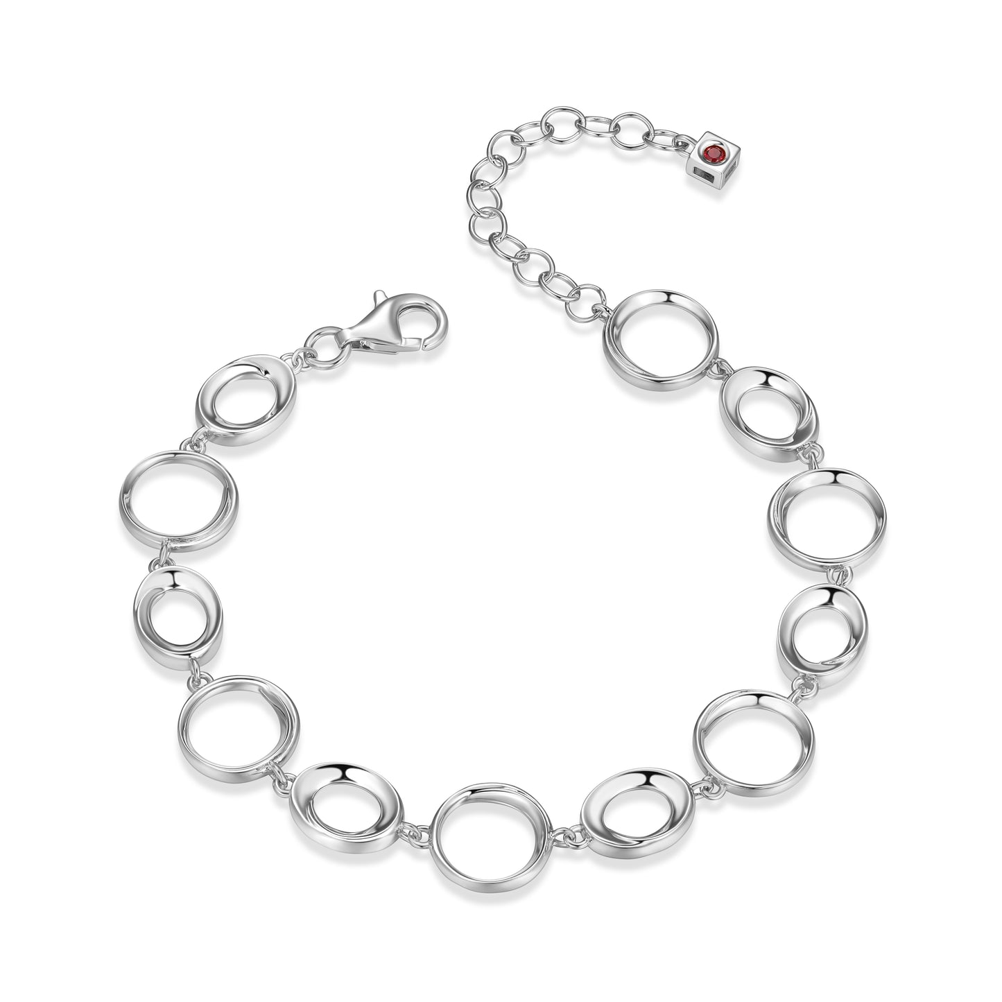 Elle sterling silver swirl bracelet