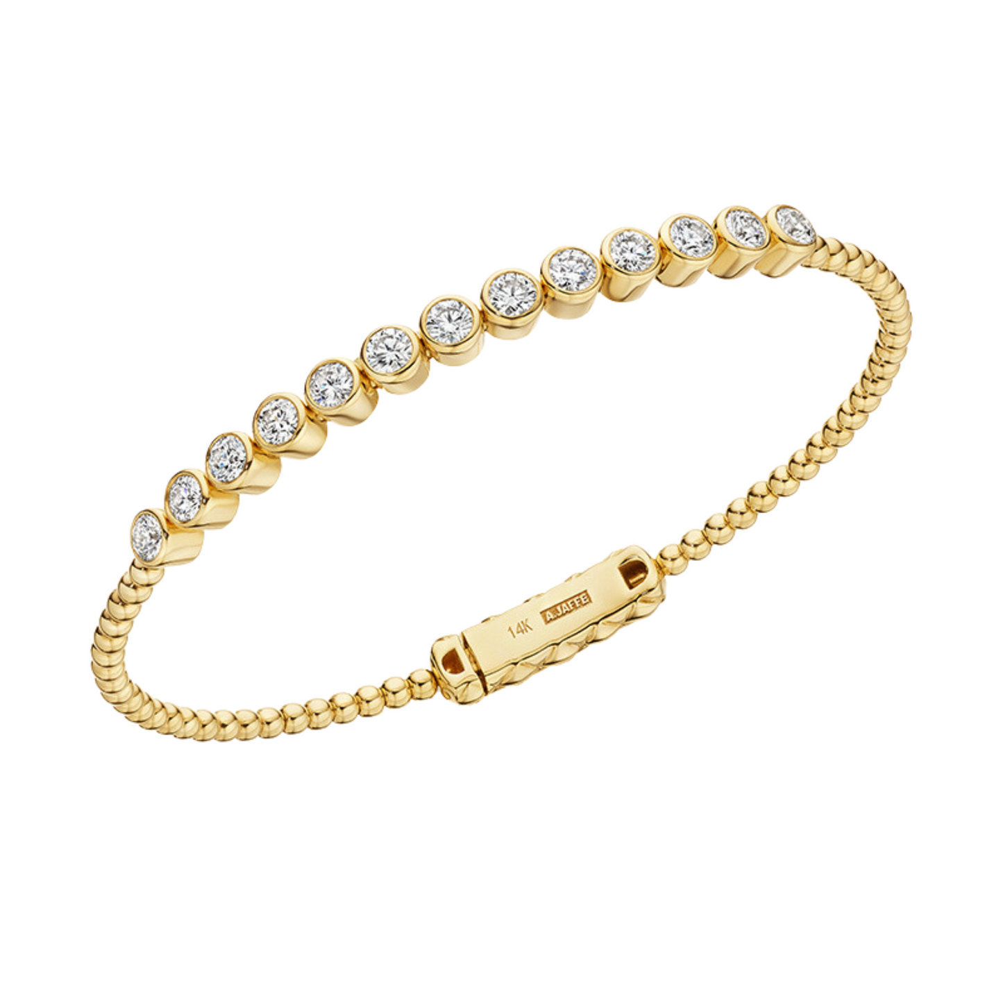 A. Jaffe Diamond Bezel Bar Soft Bangle Bracelet