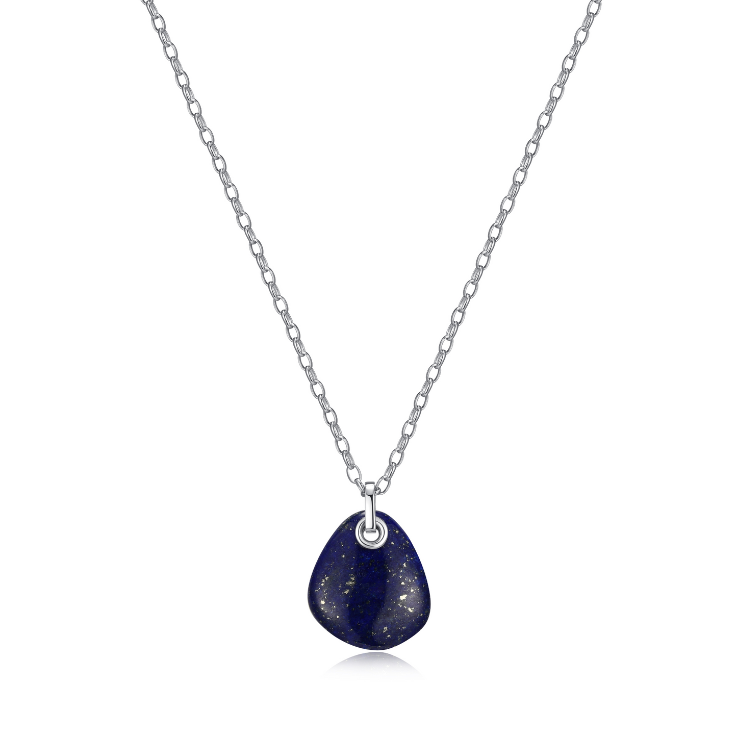 Elle Sterling Silver Lapis Lazuli River Rock Pendant