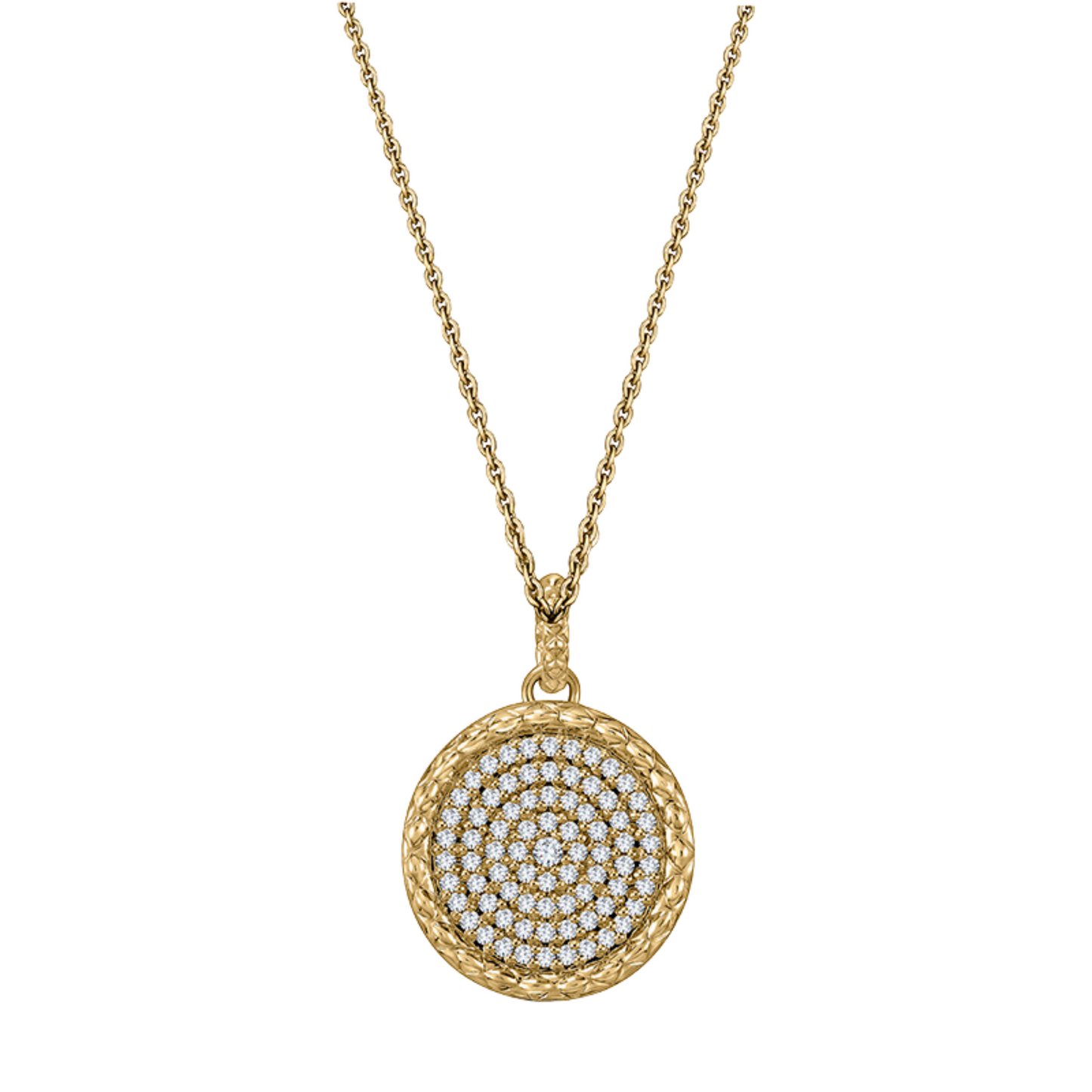 A. Jaffe pave diamond disc pendant