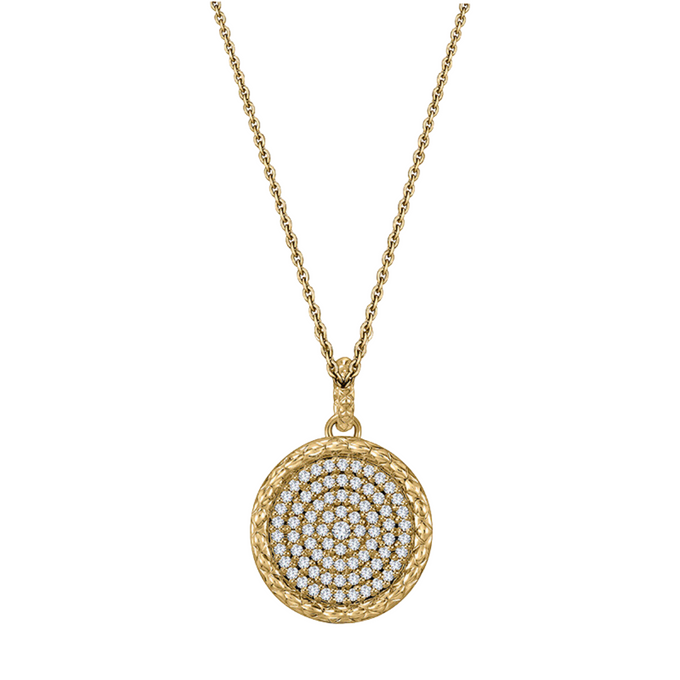 A. Jaffe pave diamond disc pendant