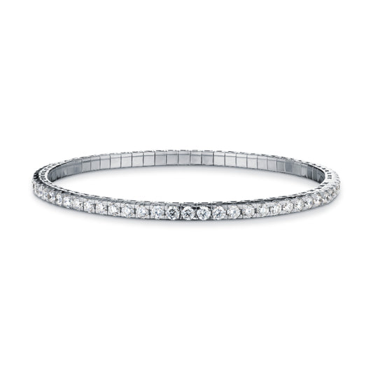 White 18K diamond tennis bracelet for women