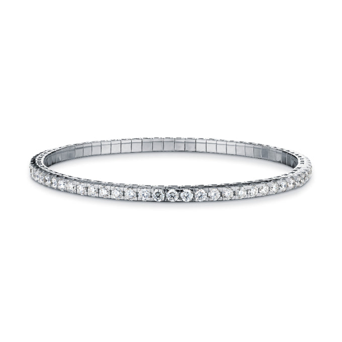 White 18K diamond tennis bracelet for women