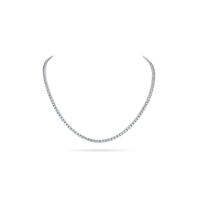 White 18K diamond line necklace for women