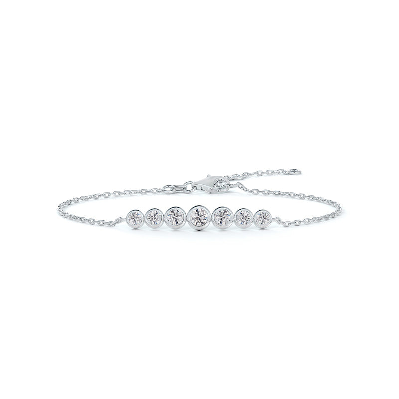 De Beers Forevermark Lady's White Polished 14K Station Bracelet