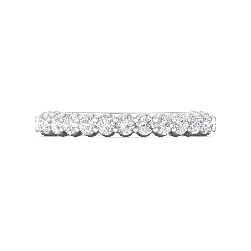 Martin Flyer Lady's White Platinum Diamond 3/4 Anniversary Wedding Band