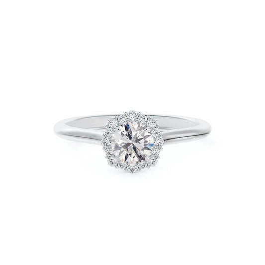 De Beers Forevermark Lady's White 18 Karat Diamond Halo Engagement Ring