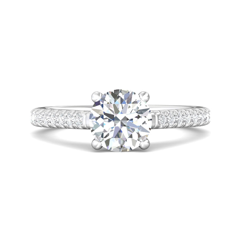 Martin Flyer Platinum Ring with 0.29ct Round Diamond