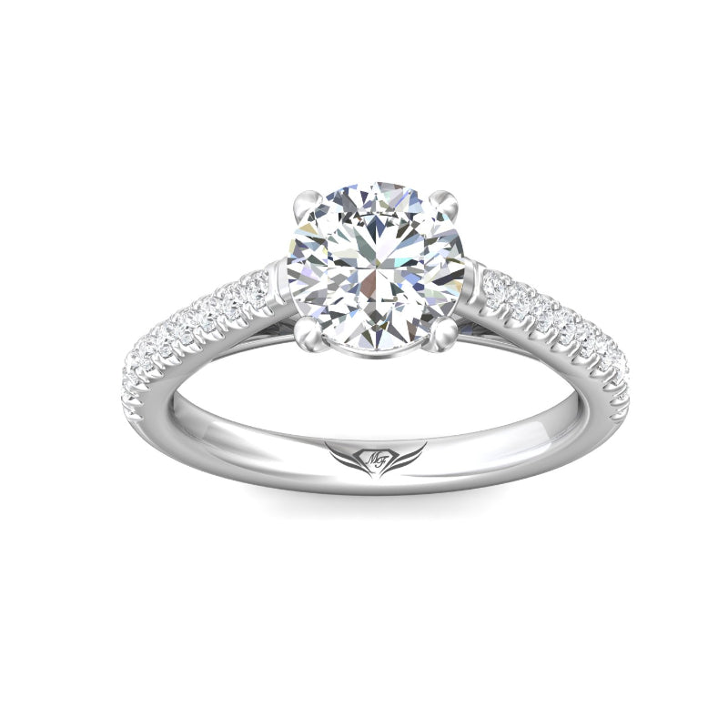 Martin Flyer Platinum Ring with 0.29ct Round Diamond