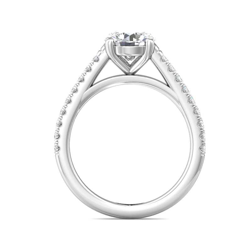 Martin Flyer Platinum Ring with 0.29ct Round Diamond