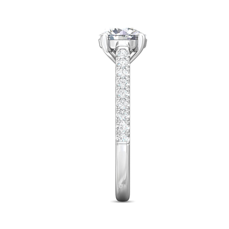 Martin Flyer Platinum Ring with 0.29ct Round Diamond
