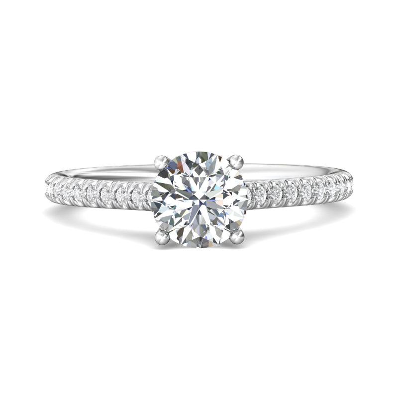 Platinum ring with 12 round diamonds, size 6.5