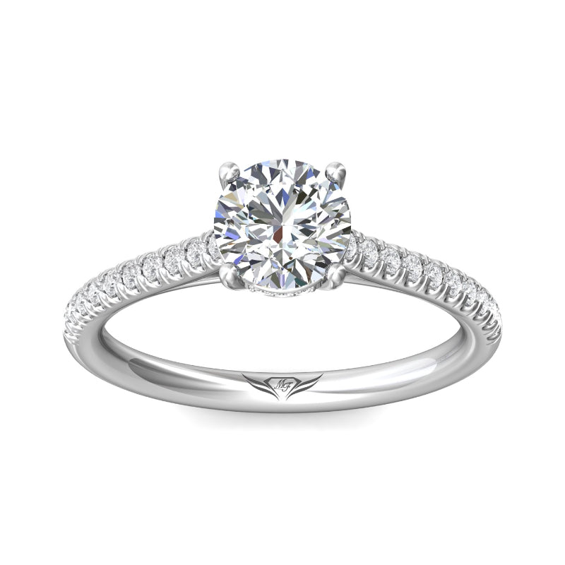 Platinum ring with 12 round diamonds, size 6.5