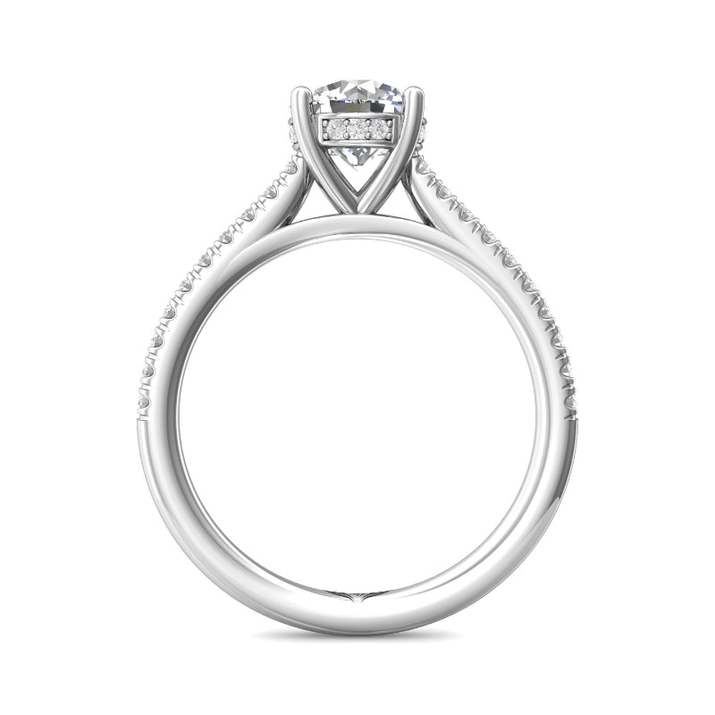 Platinum ring with 12 round diamonds, size 6.5