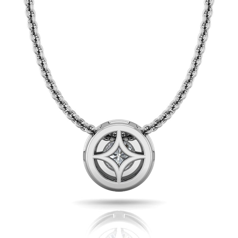 Martin Flyer Lady's White 18 Karat Forevermark Diamond CoMU Cluster Pendant