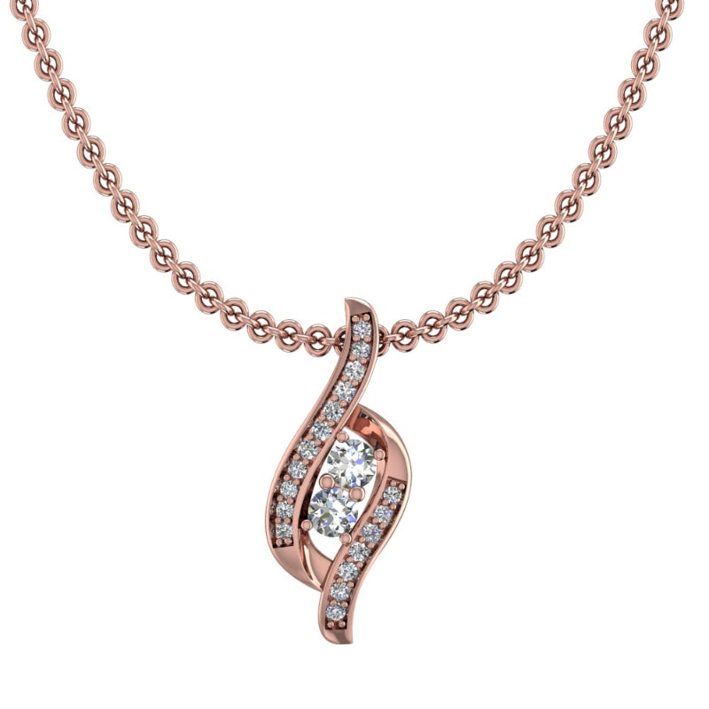 Martin Flyer Lady's Rose 18 Karat Pendant