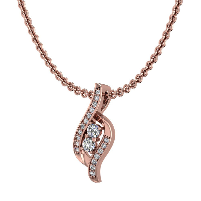 Martin Flyer Lady's Rose 18 Karat Pendant