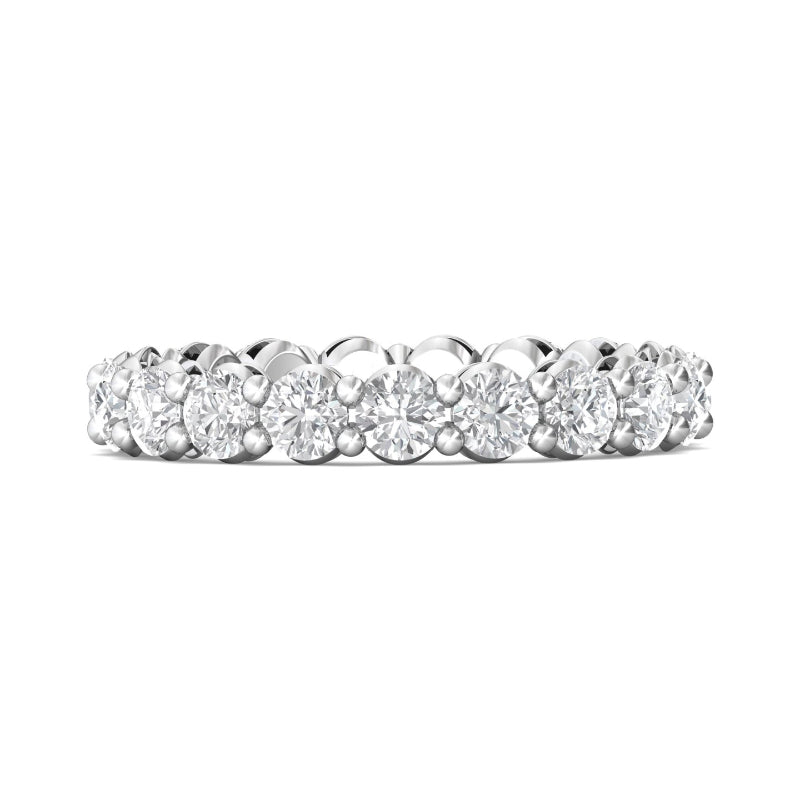 Martin Flyer Lady's White 18K Eternity Anniversary Ring