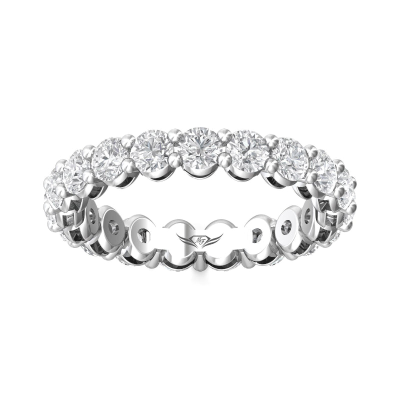 Martin Flyer Lady's White 18K Eternity Anniversary Ring