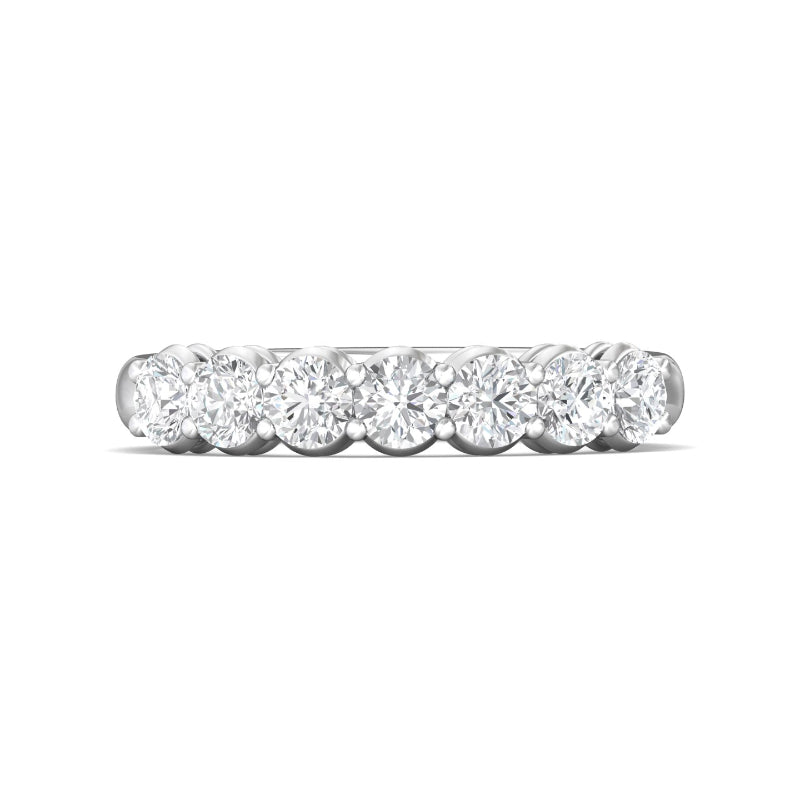 Martin Flyer Lady's White 18K 7 Stone Anniversary Ring 1.25ct