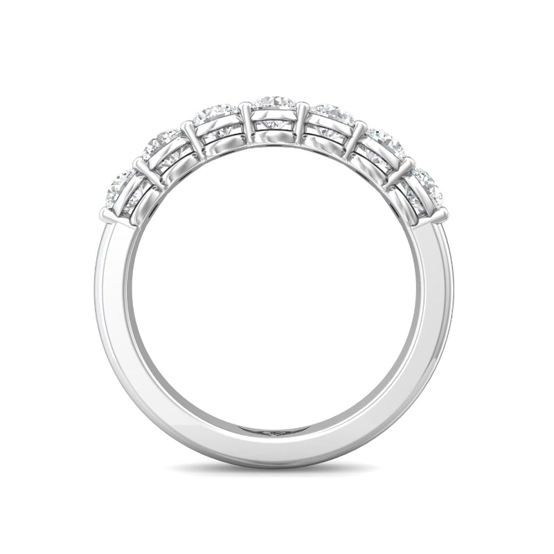 Martin Flyer Lady's White 18K 7 Stone Anniversary Ring 1.25ct