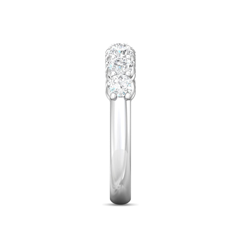 Martin Flyer Lady's White 18K 7 Stone Anniversary Ring 1.25ct