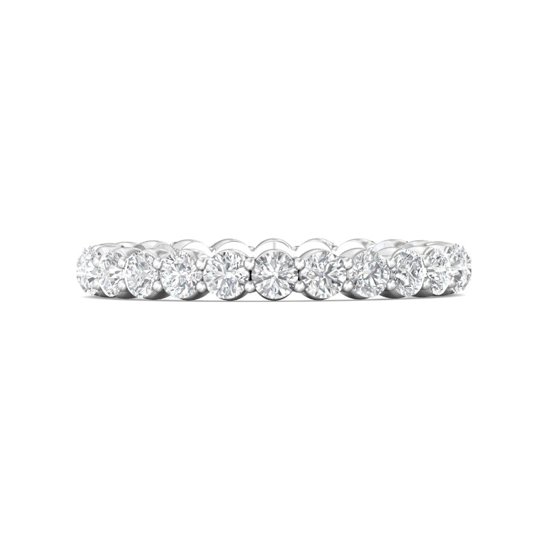 Martin Flyer Lady's White 18 Karat Eternity Anniversary Ring