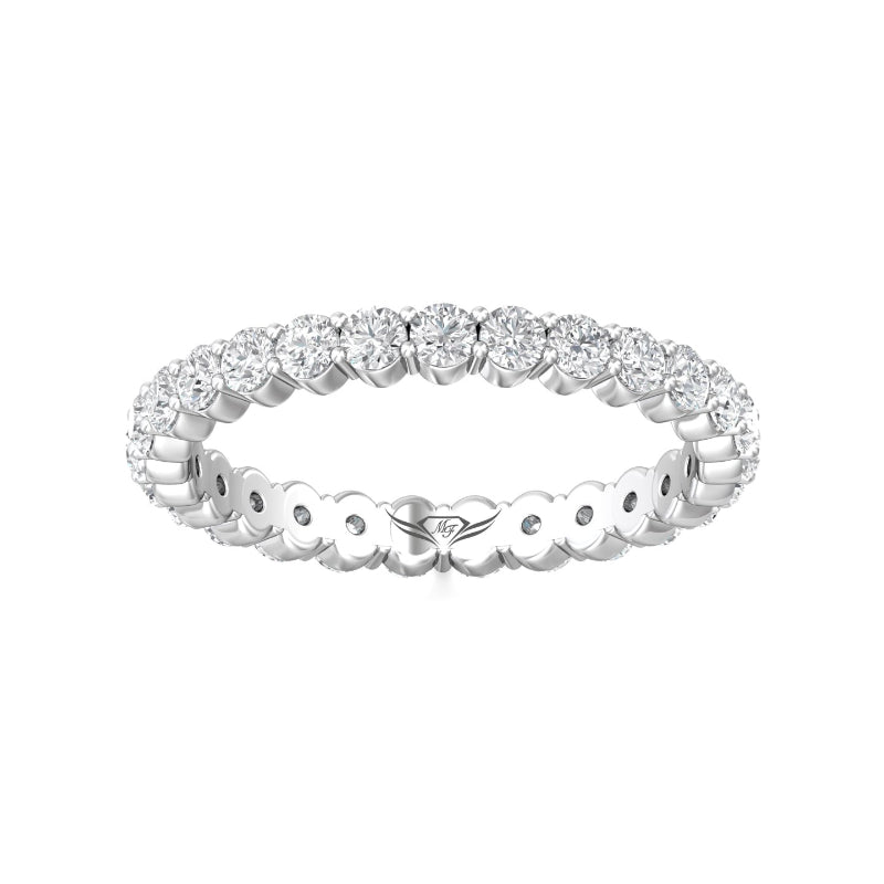 Martin Flyer Lady's White 18K Eternity Anniversary Ring
