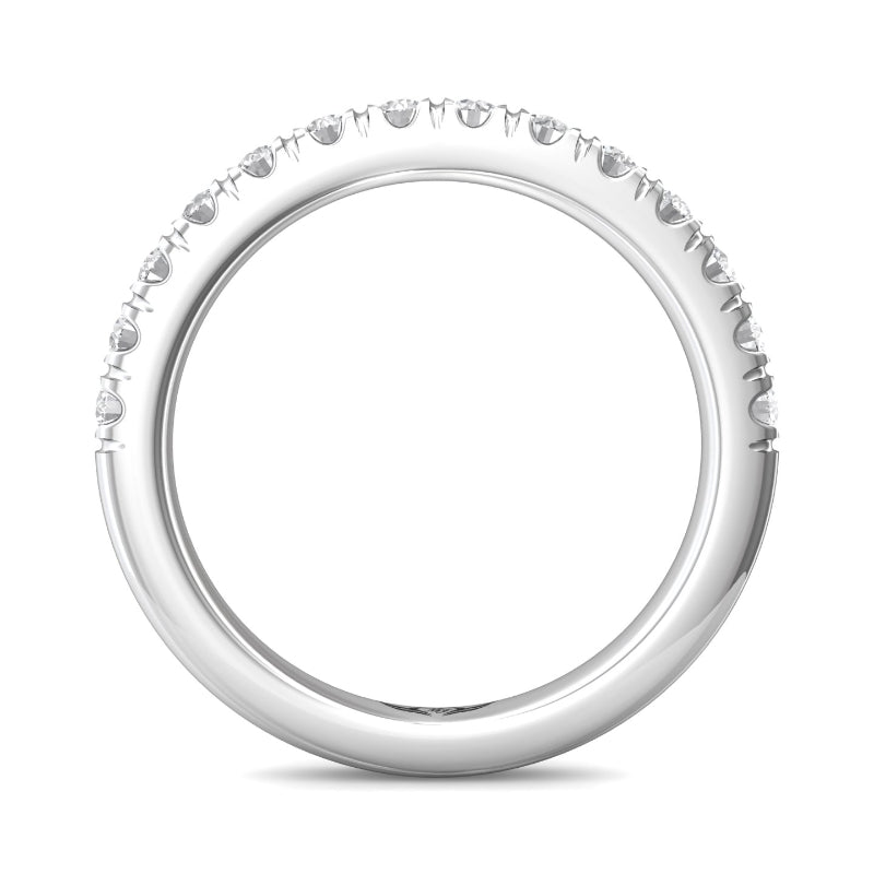 Martin Flyer Lady's White 18 Karat Half Anniversary Anniversary Ring