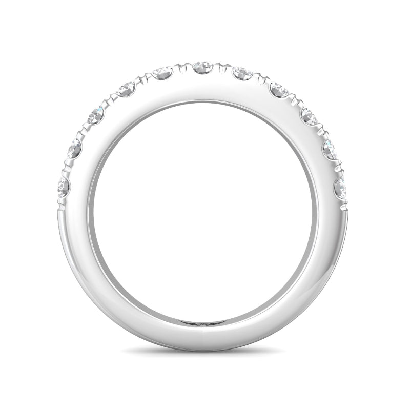 Martin Flyer Lady's White 18 Karat Half Anniversary Anniversary Ring