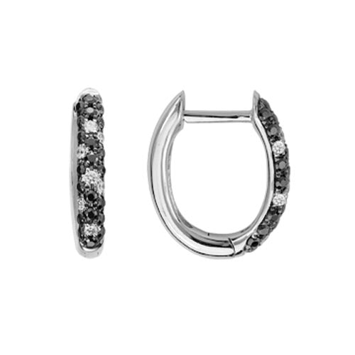 Lady's White 14 Karat Huggie Hoop Earrings