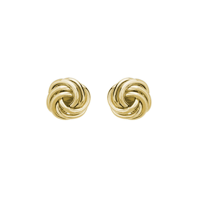 Lady's Yellow 14 Karat Rosetta Knot Stud Earrings