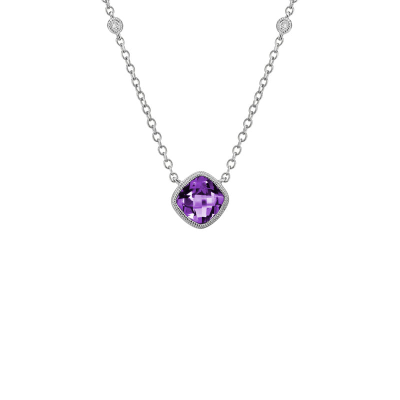Lady's White 14 Karat Stationary Pendant