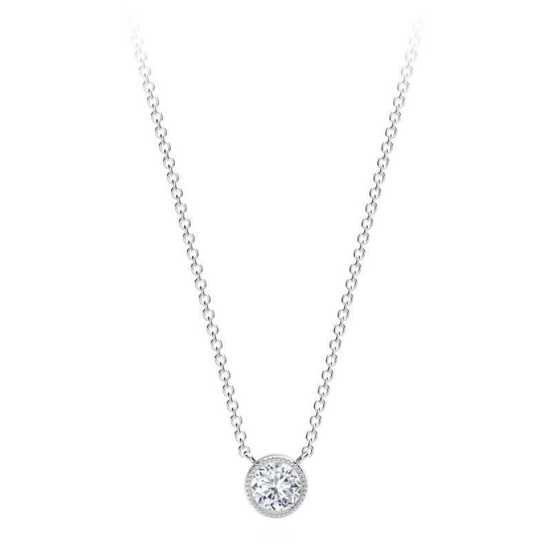 Martin Flyer Lady's White 18 Karat Necklace - MFFMT2060-14-WG
